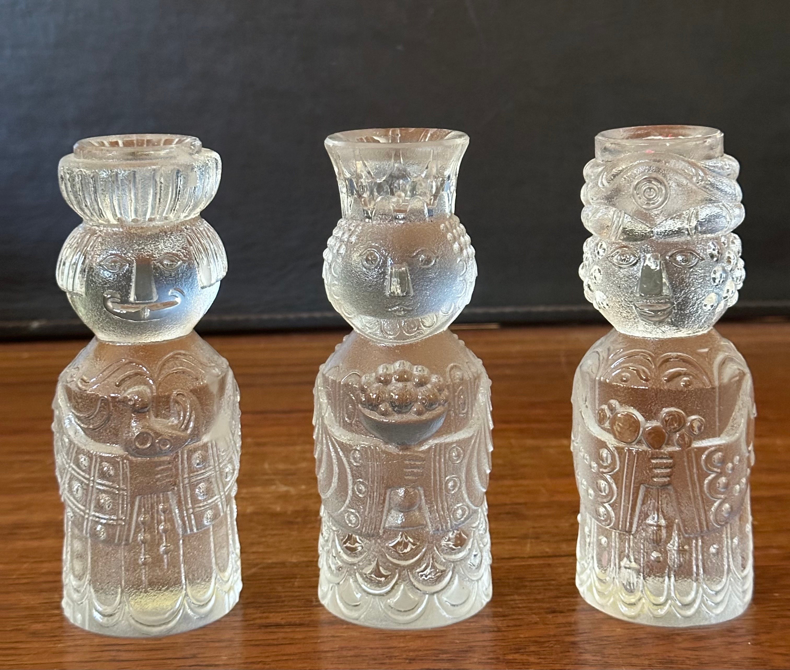 Vetro Set di quattro candelieri Studio-Line di Bjorn Wiinblad per Rosenthal Madonna in vendita