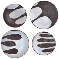 Set of Four Studio Pottery Plates