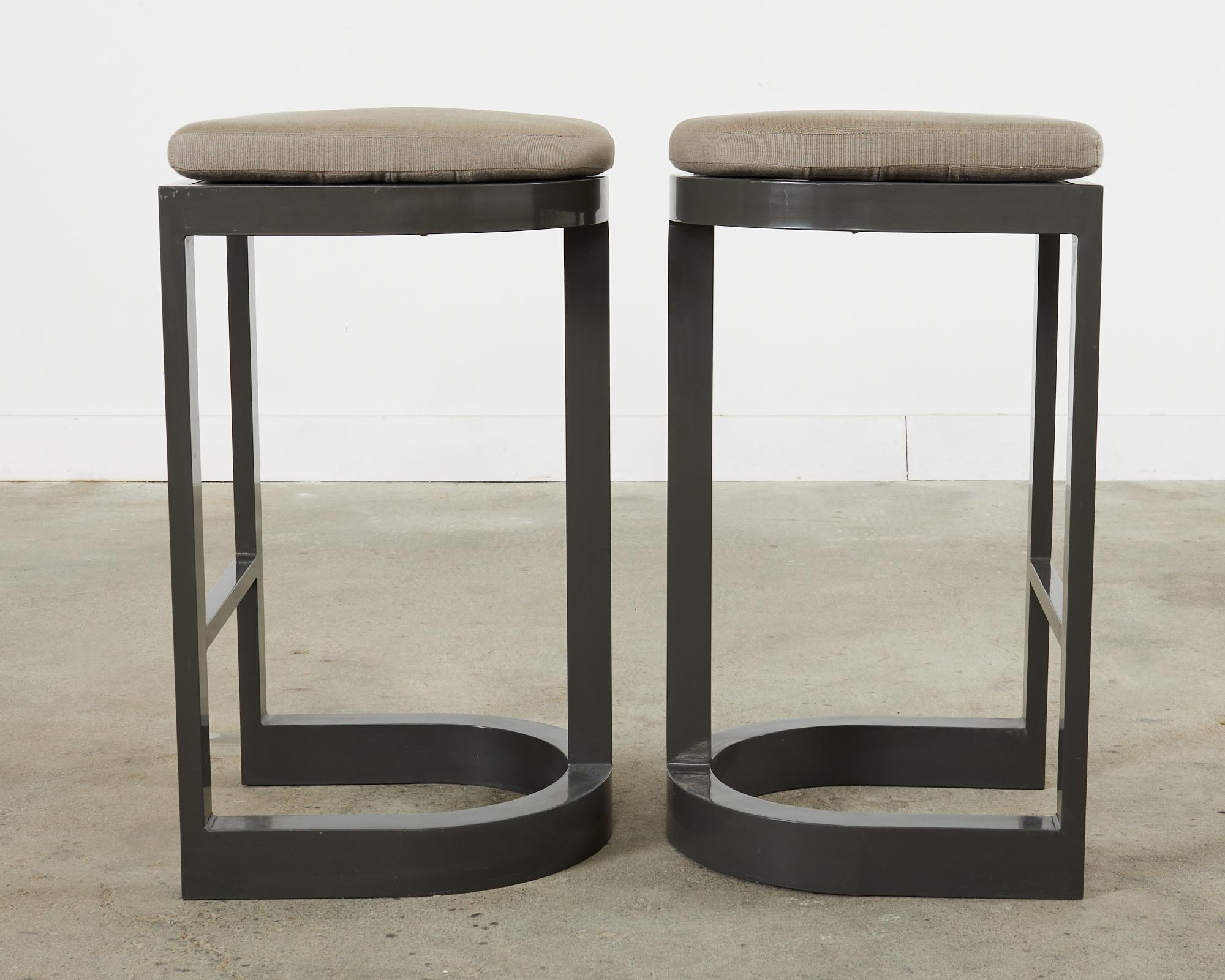 Set of Four Sutherland Powder Coated Aluminum Barstools 4