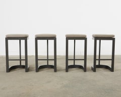 Set of Four Sutherland Powder Coated Aluminum Barstools