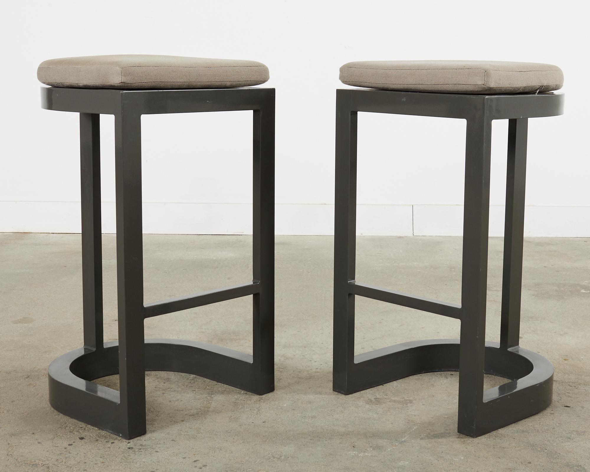 Set of Four Sutherland Powder Coated Aluminum Barstools 2
