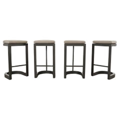 Ensemble de quatre tabourets de bar Sutherland en aluminium revêtu de poudre