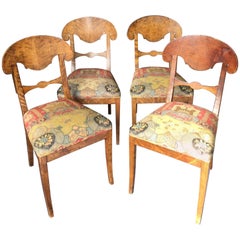 Antique Set of Four Swedish Biedermeier Side Chairs