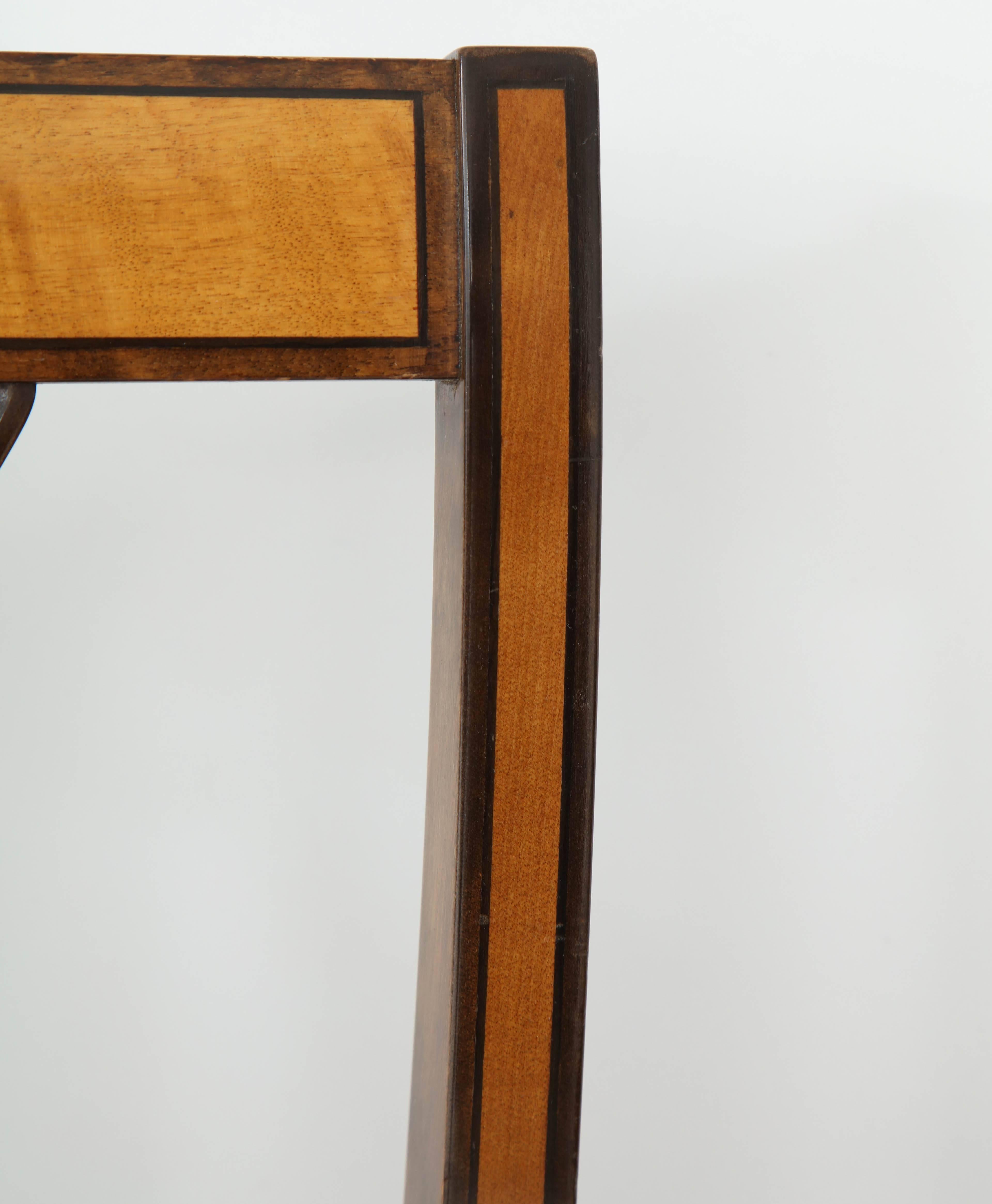 Set of Four Swedish Birch and Stained Birch Side Chairs, circa 1930-1940 3