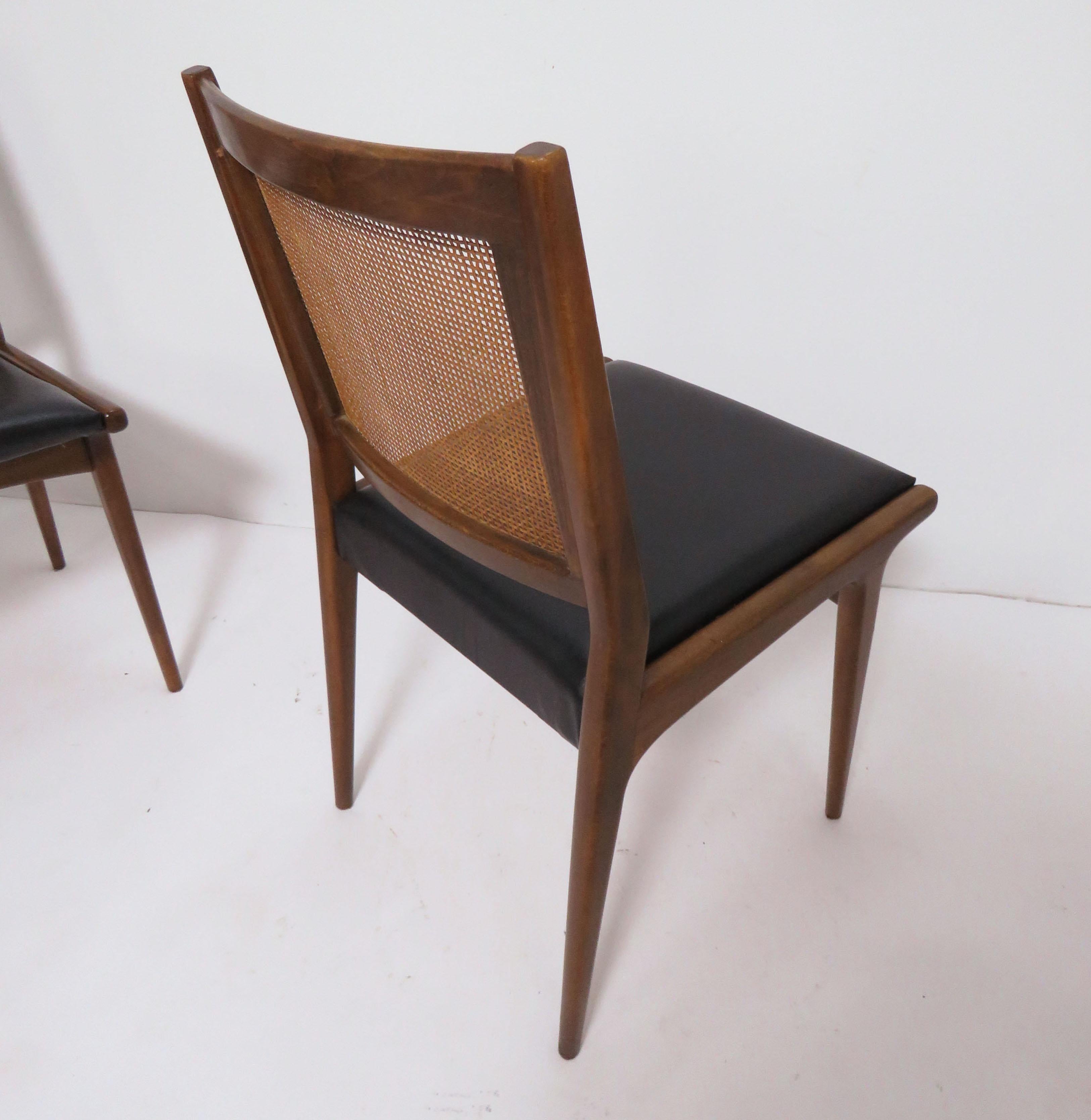 Set of Four Swedish Dining Chairs in the Style of Carlo de Carli, circa 1960s 3