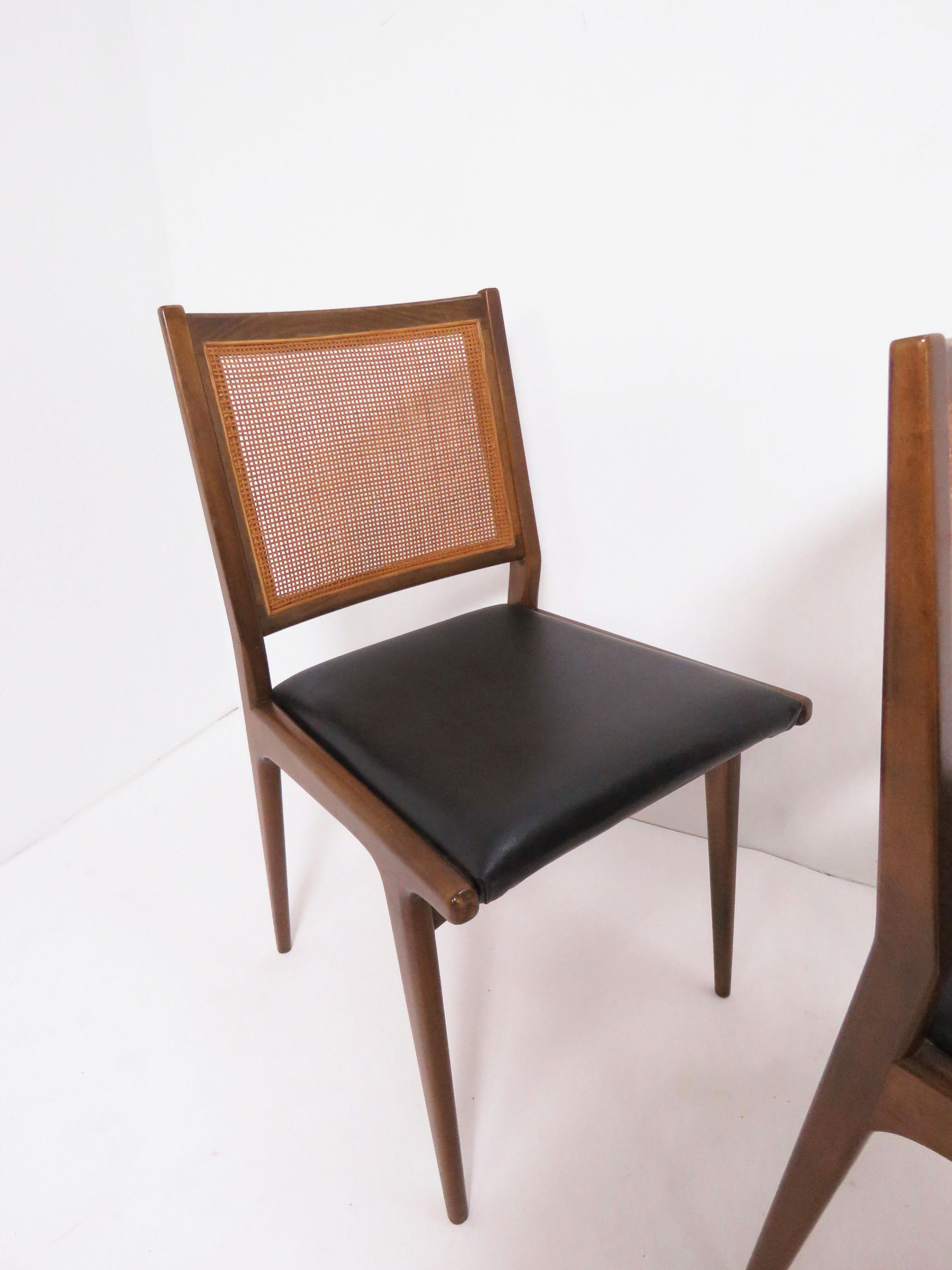 Mid-Century Modern Set of Four Swedish Dining Chairs in the Style of Carlo de Carli, circa 1960s