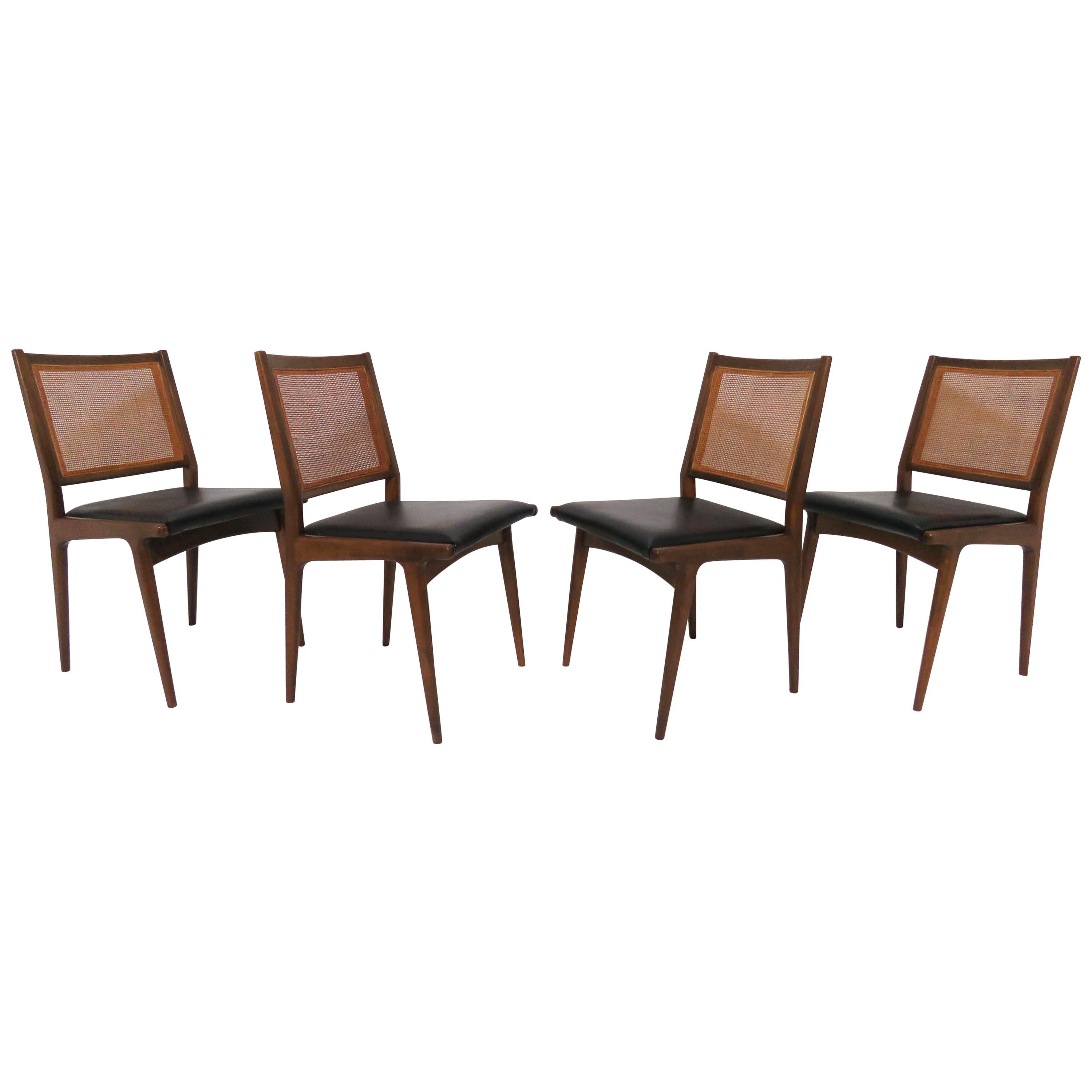 Set of Four Swedish Dining Chairs in the Style of Carlo de Carli, circa 1960s