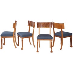 Set of Four Swedish Grace Side Chairs, circa 1930s