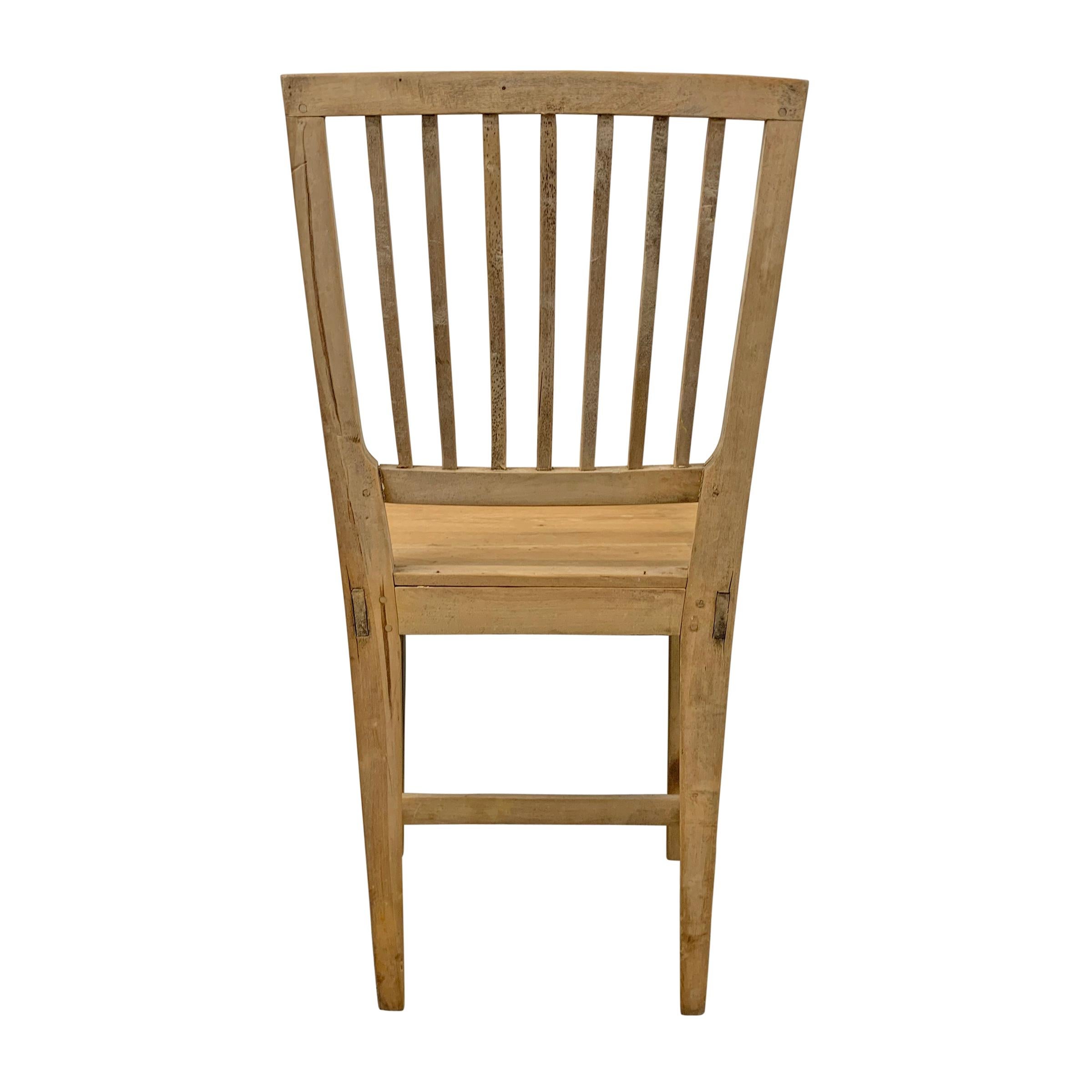 Set of Four Swedish Gustavian Pine Dining Chairs 6