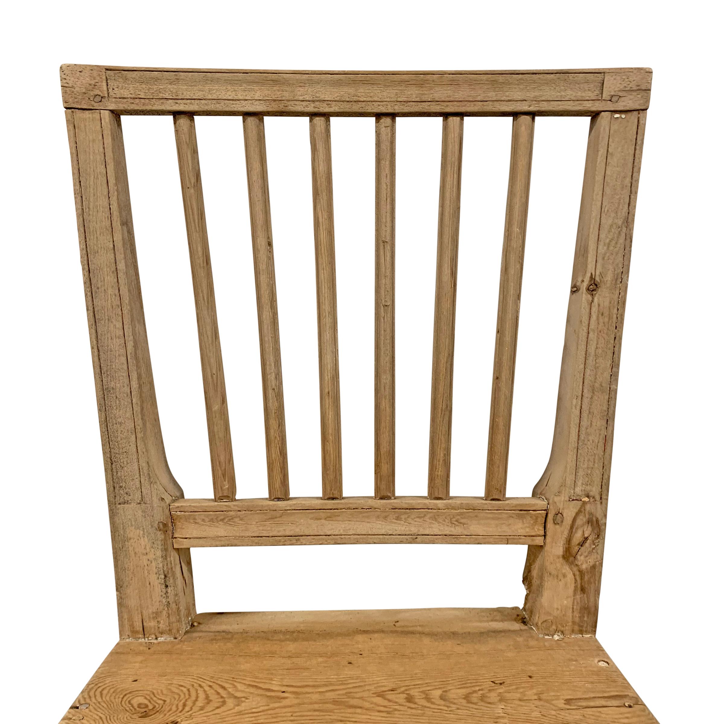Set of Four Swedish Gustavian Pine Dining Chairs 1