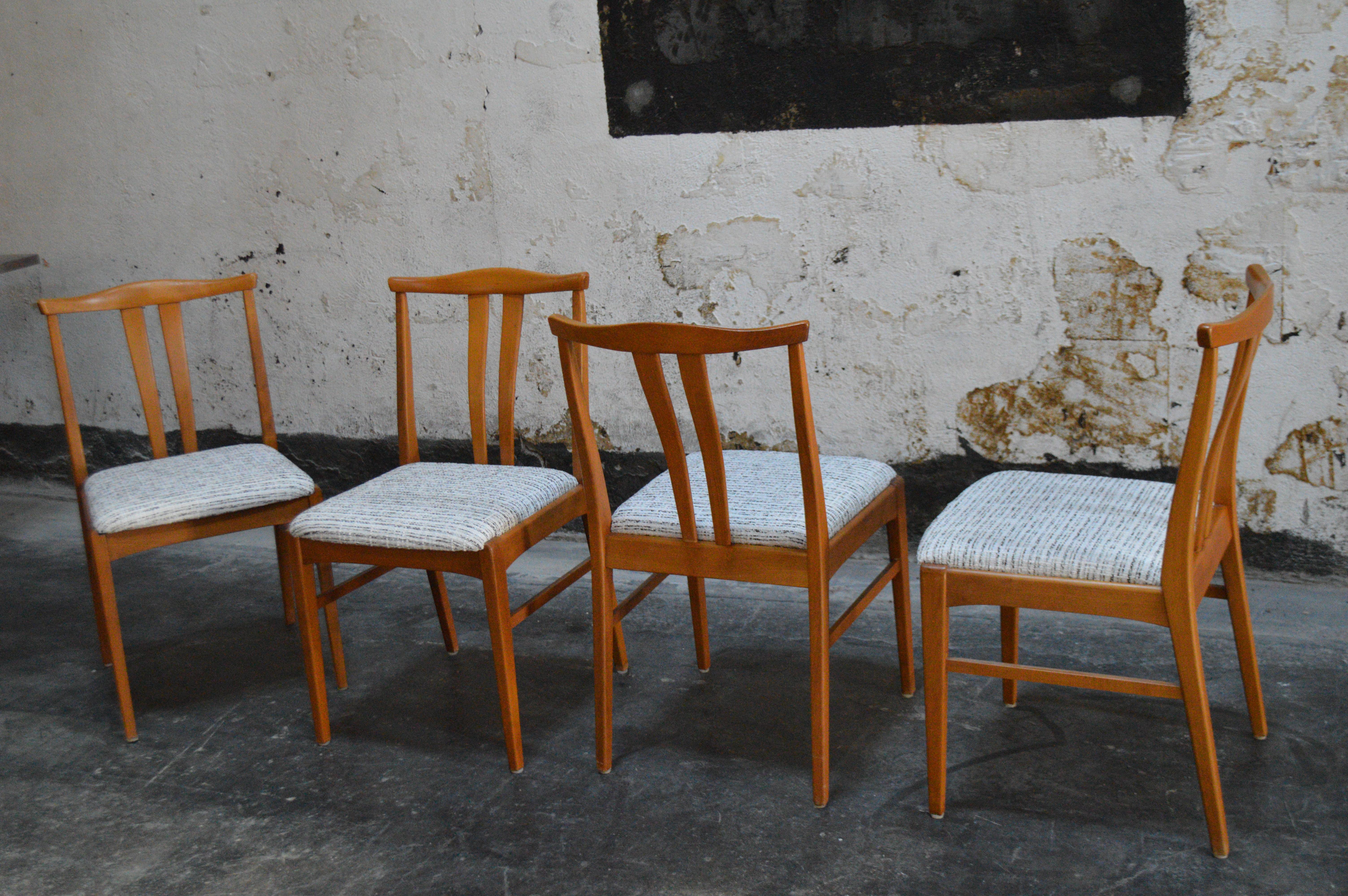 Mid-Century Modern Set of Four Swedish Midcentury Dining Chairs For Sale