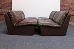 Set of Four Swedish Modern Leather Patchwork Modules by Overman