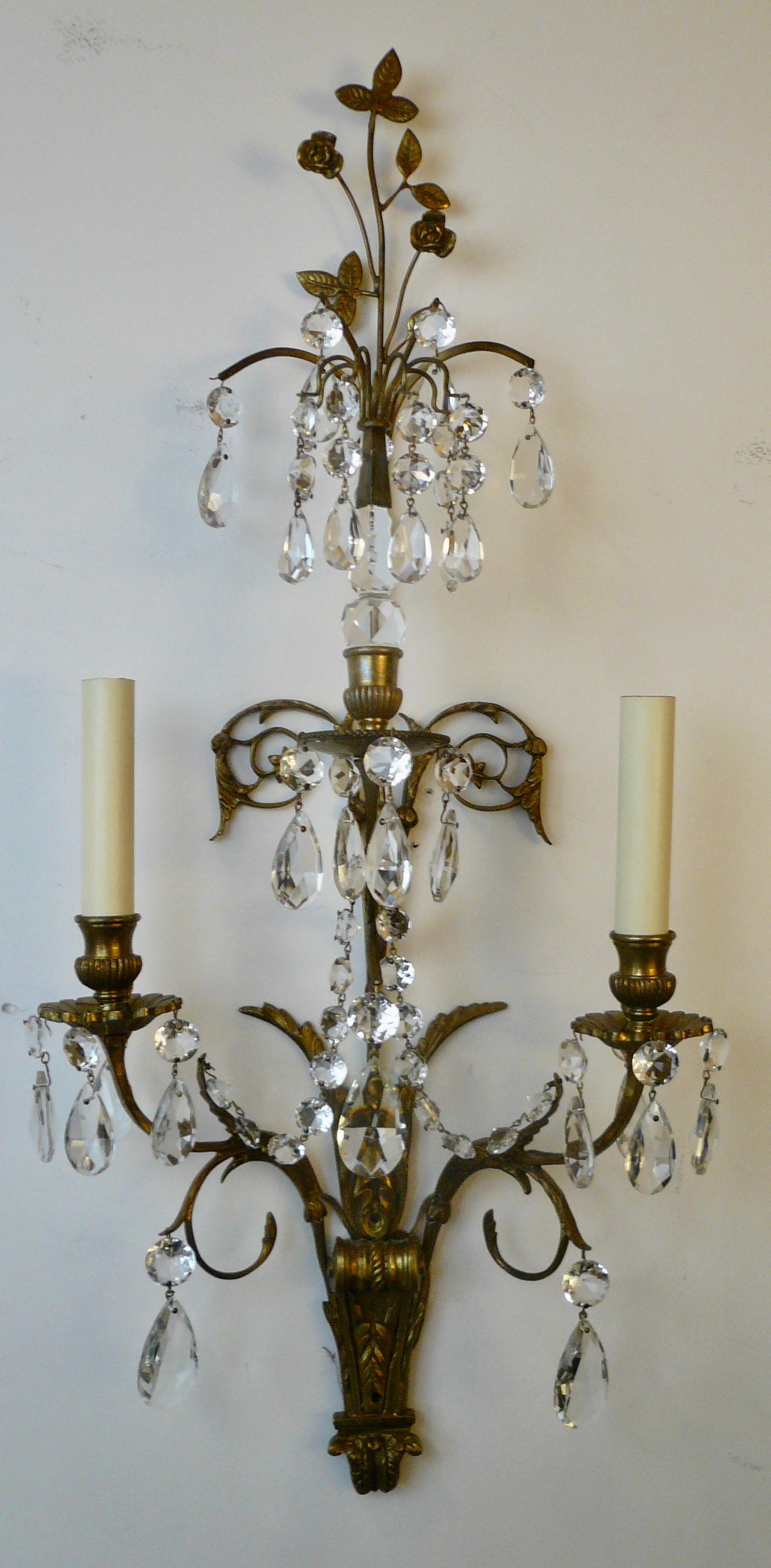 Set of Four Swedish Neo-Classical Style Sconces For Sale 3