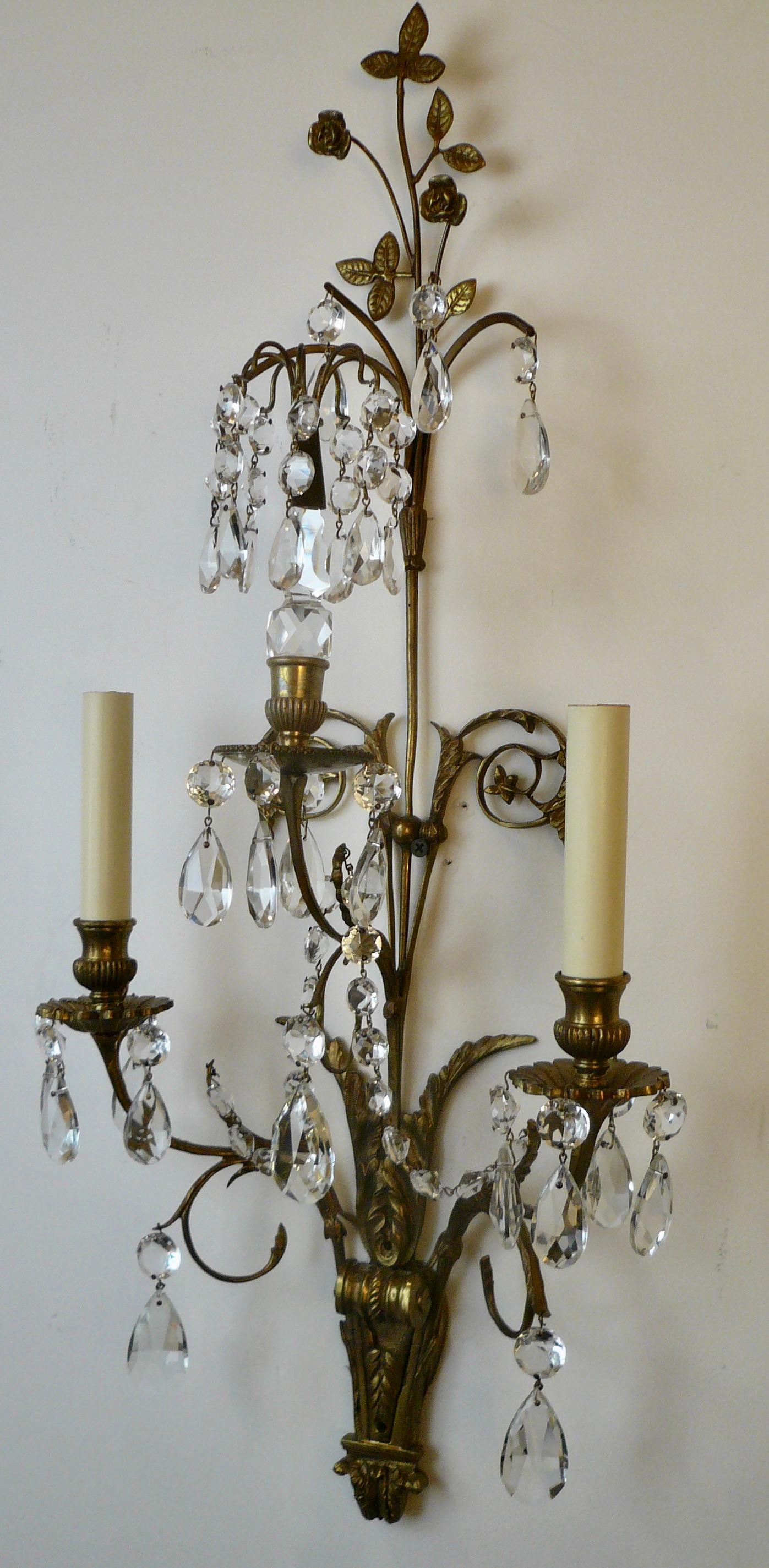 Set of Four Swedish Neo-Classical Style Sconces For Sale 6