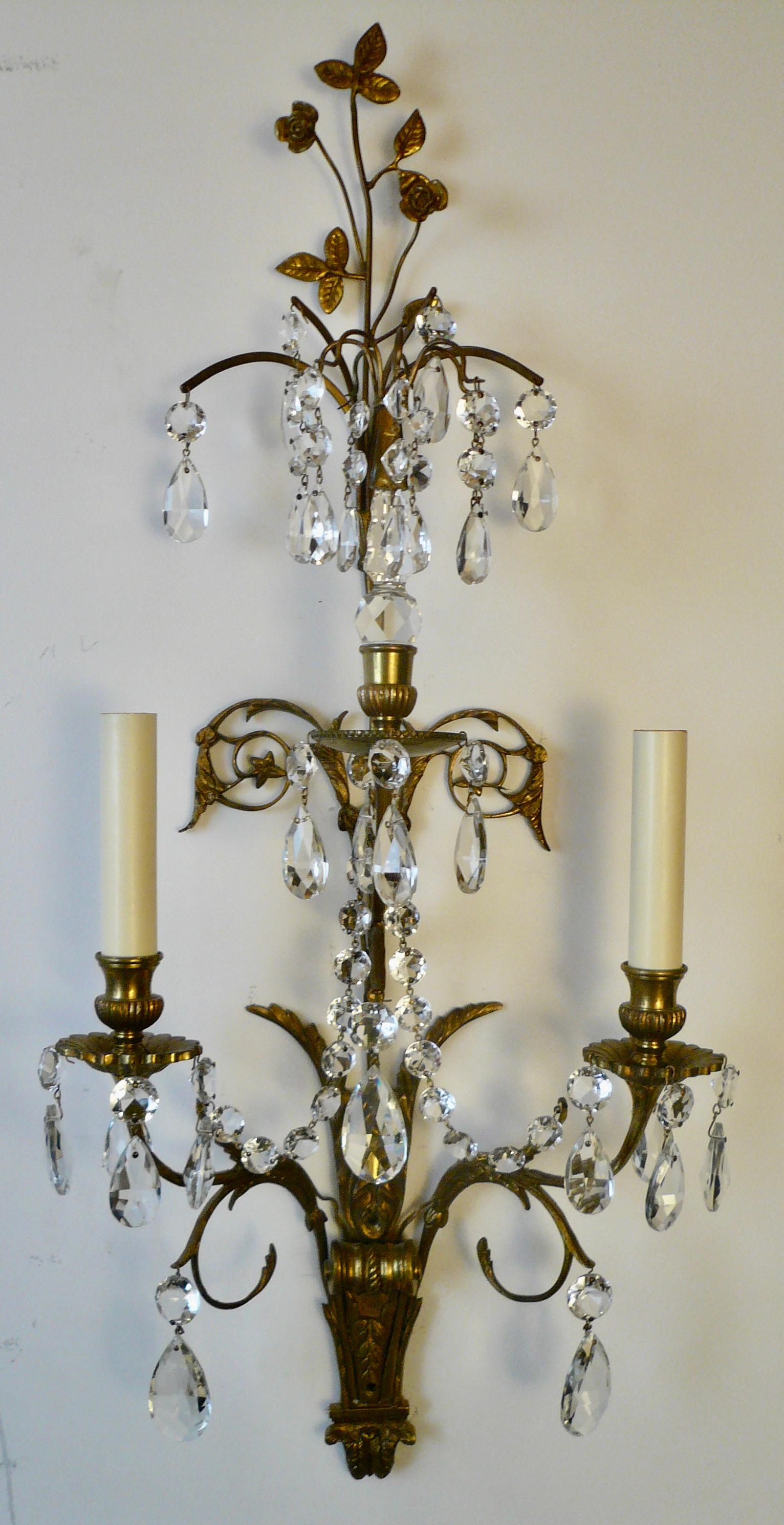 Neoclassical Set of Four Swedish Neo-Classical Style Sconces For Sale