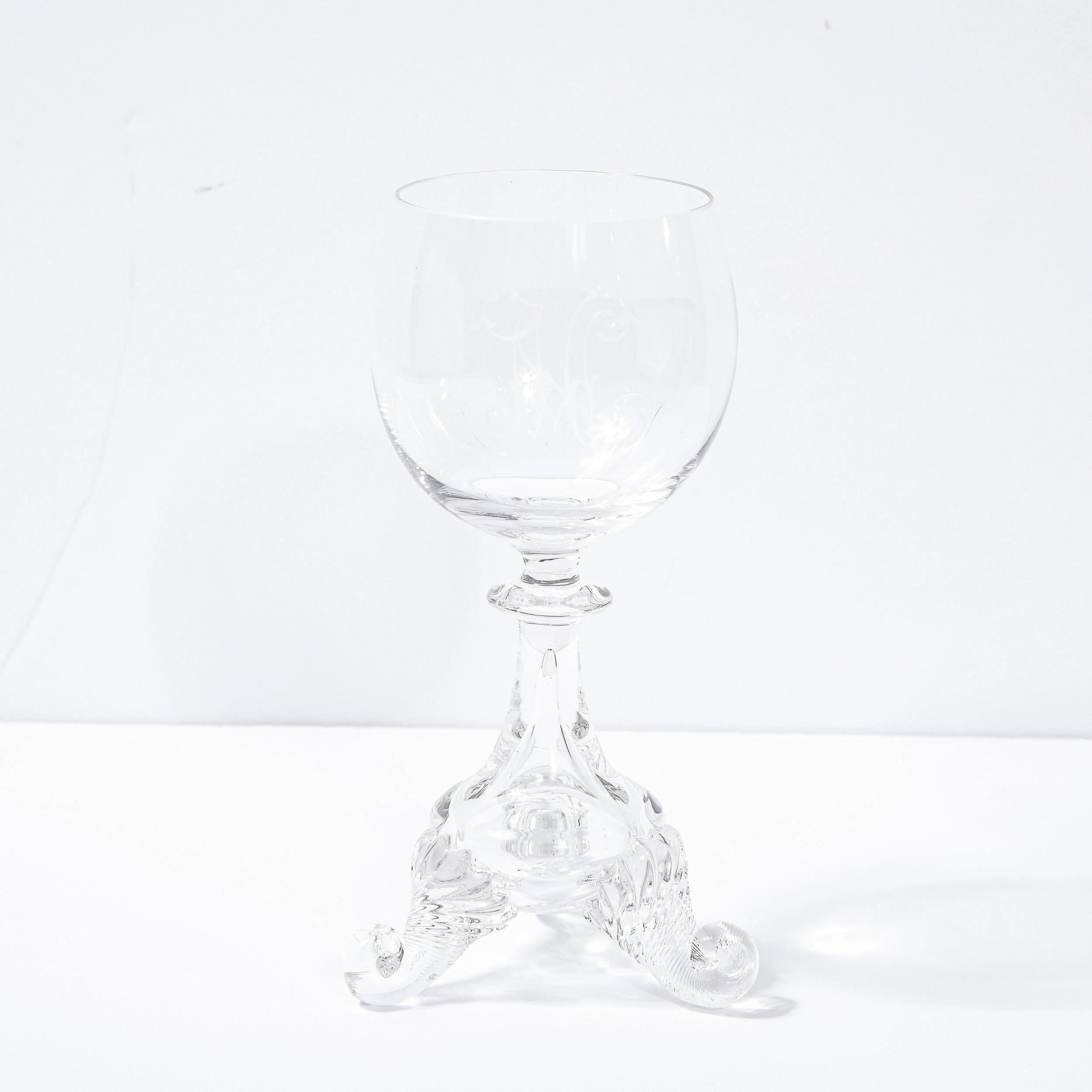 Set of Four Swedish Neoclassical 19th Century Translucent Glass Apertif/ Liqueur 9