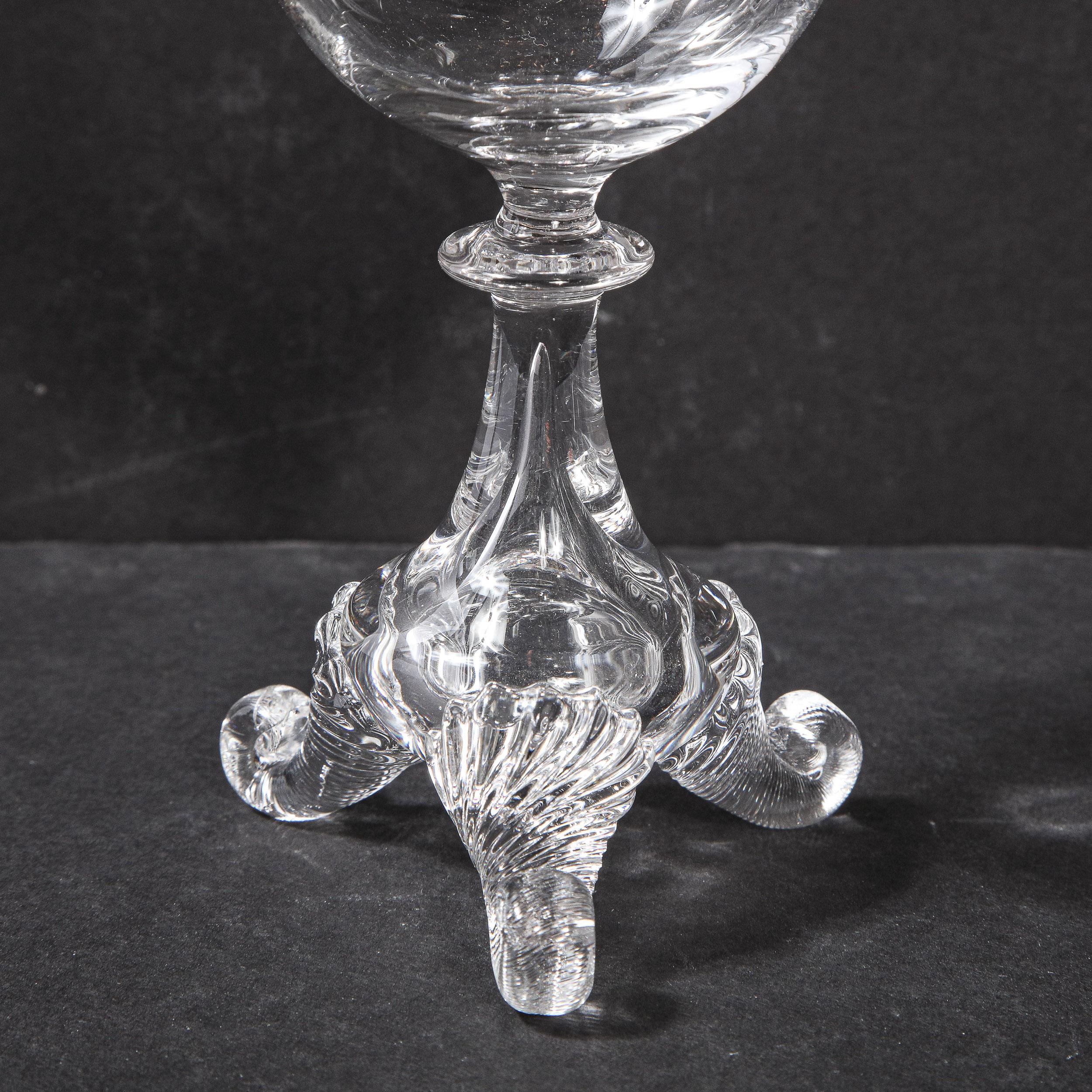 Set of Four Swedish Neoclassical 19th Century Translucent Glass Apertif/ Liqueur 4