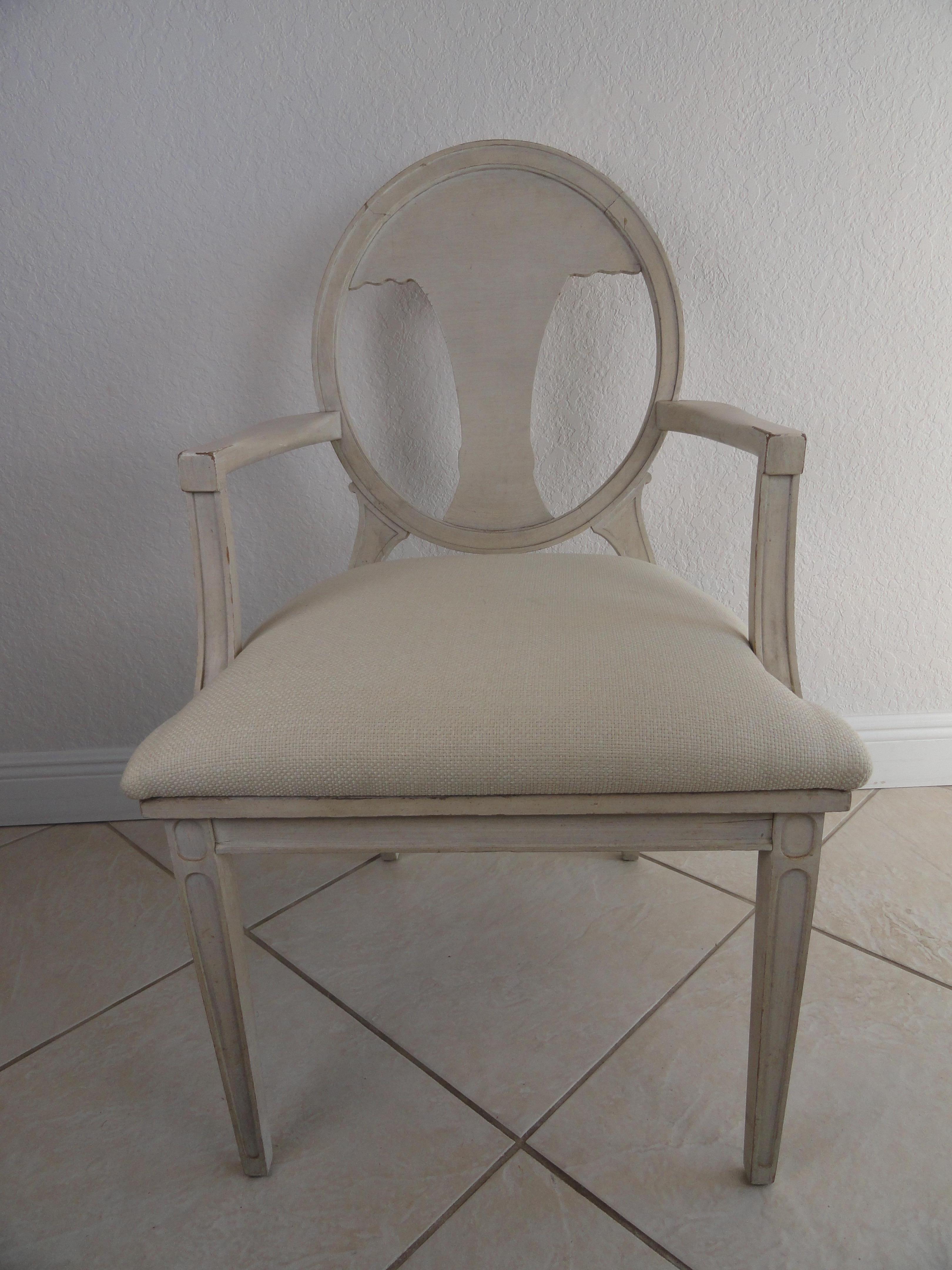 Set of Four Swedish Neoclassical Style Armchairs In Good Condition For Sale In West Palm Beach, FL