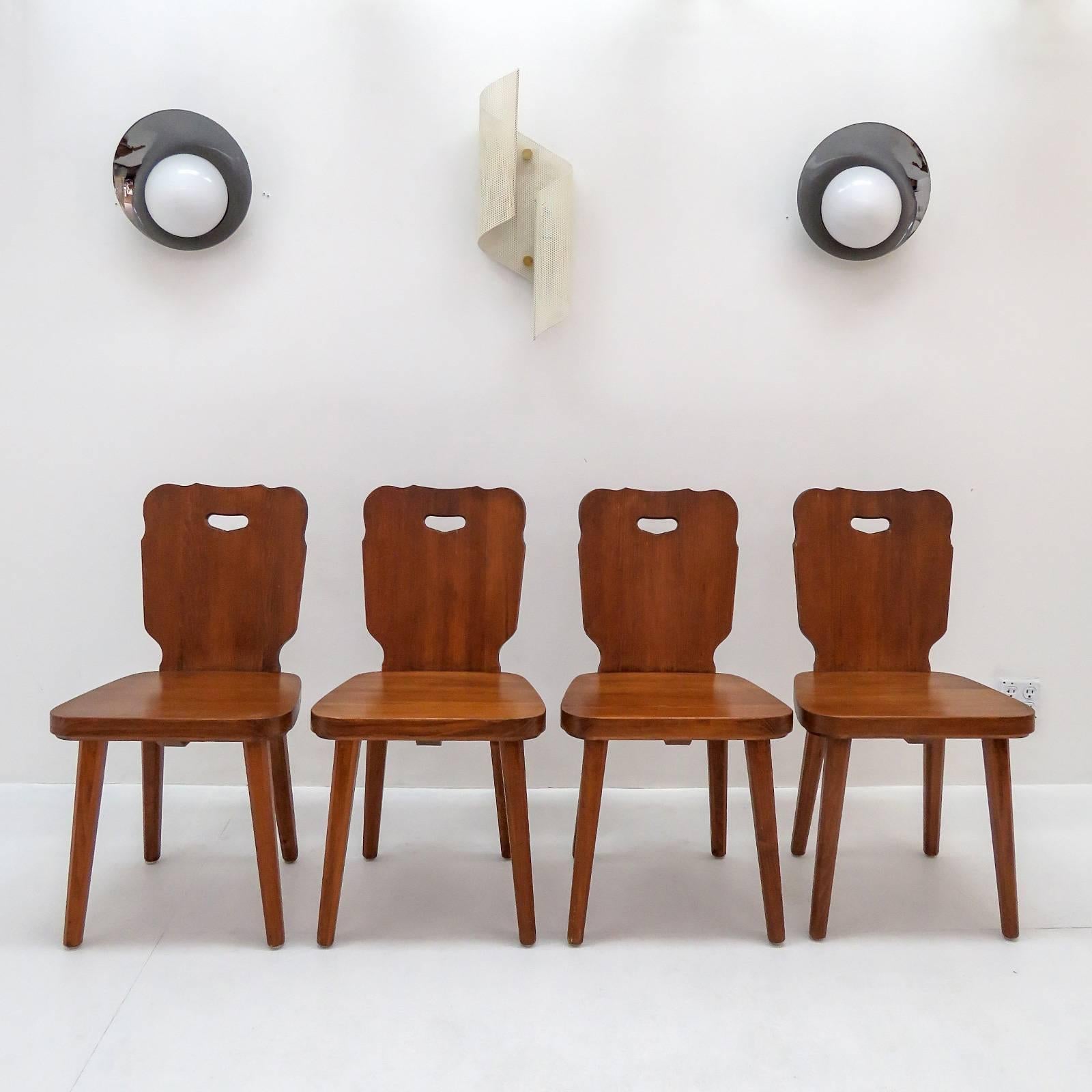 Set of Four Swedish Pine Chairs, 1890 4