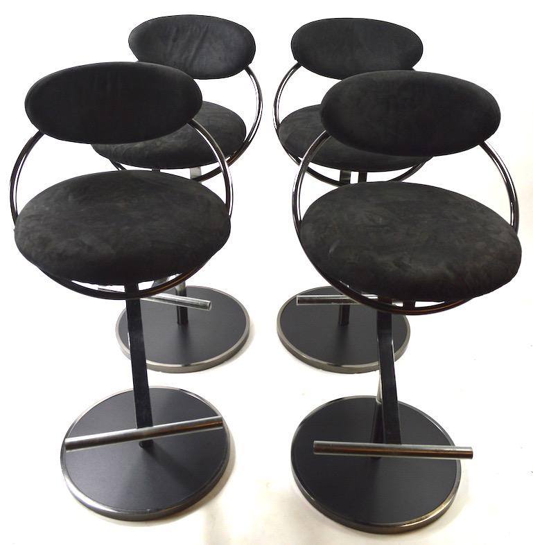 Post-Modern Set of Four Swivel Stools by Design Institute of America