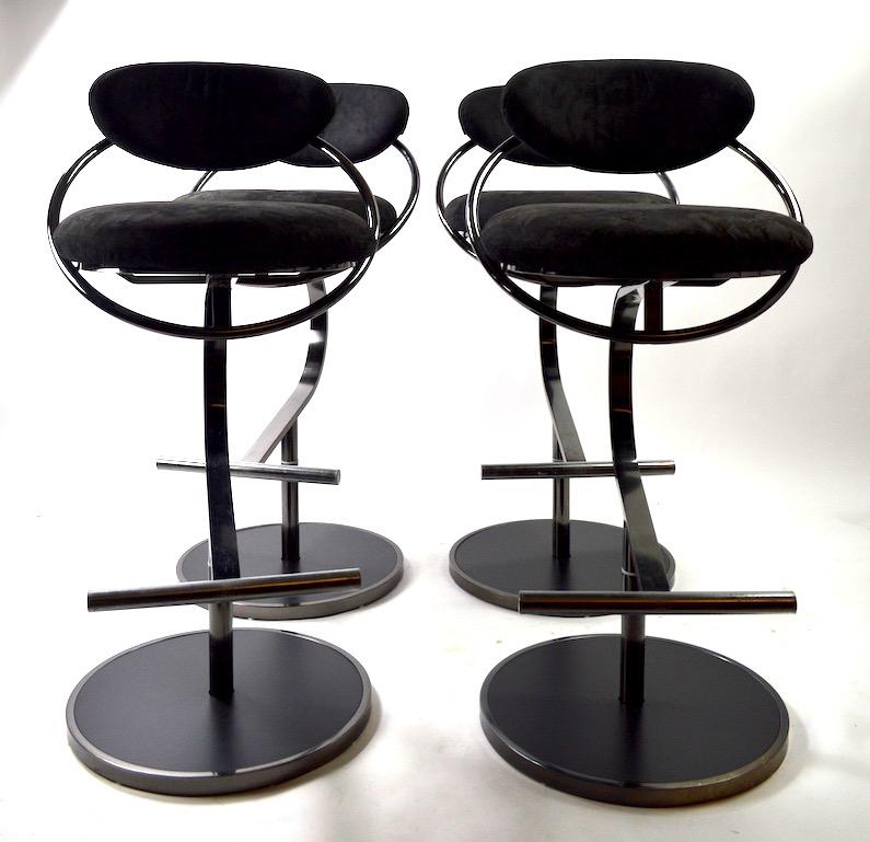 American Set of Four Swivel Stools by Design Institute of America