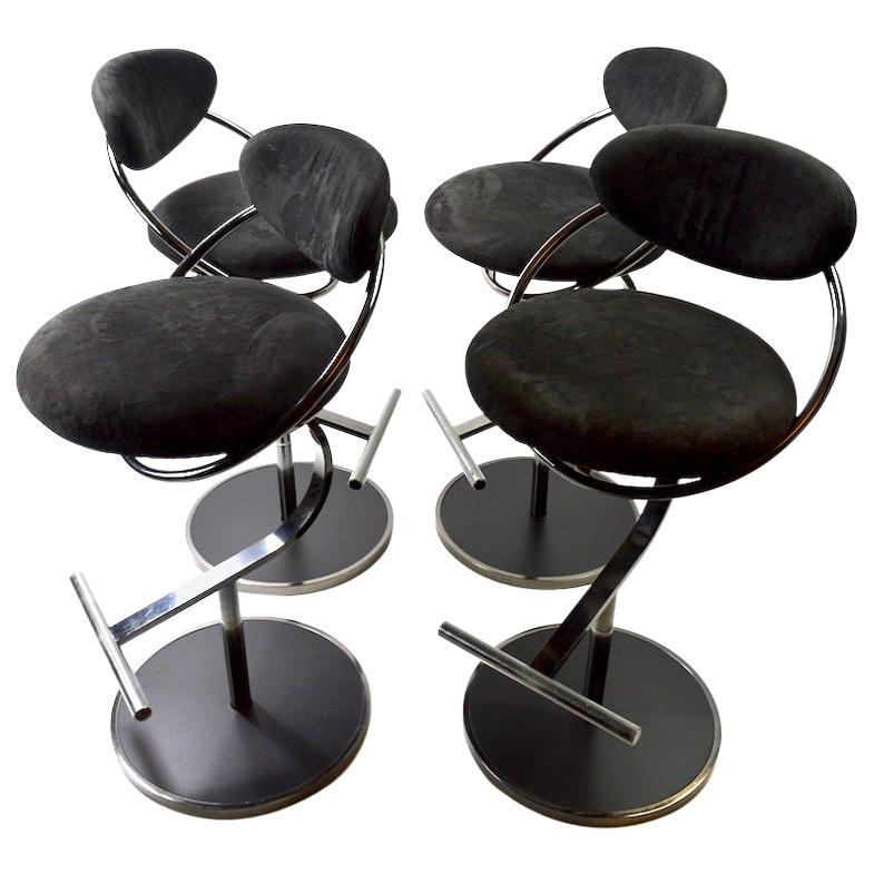 Set of Four Swivel Stools by Design Institute of America