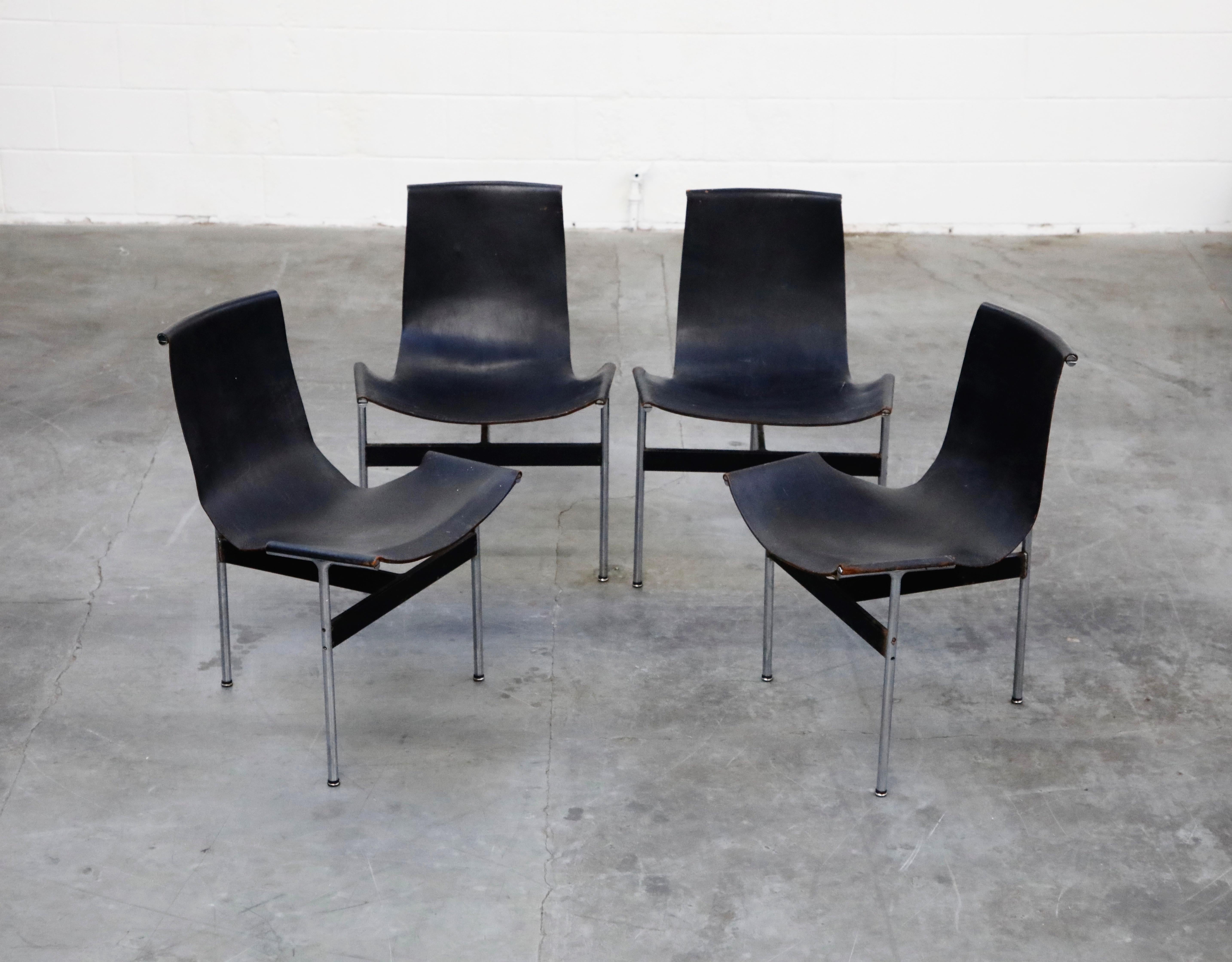 Set of Four T-Chairs by Katavolos, Littell and Kelly for Laverne International 1