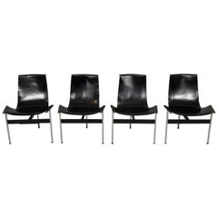 Set of Four T-Chairs by W. Katavolos, Douglas Kelly & Ross Littel, Made by ICF