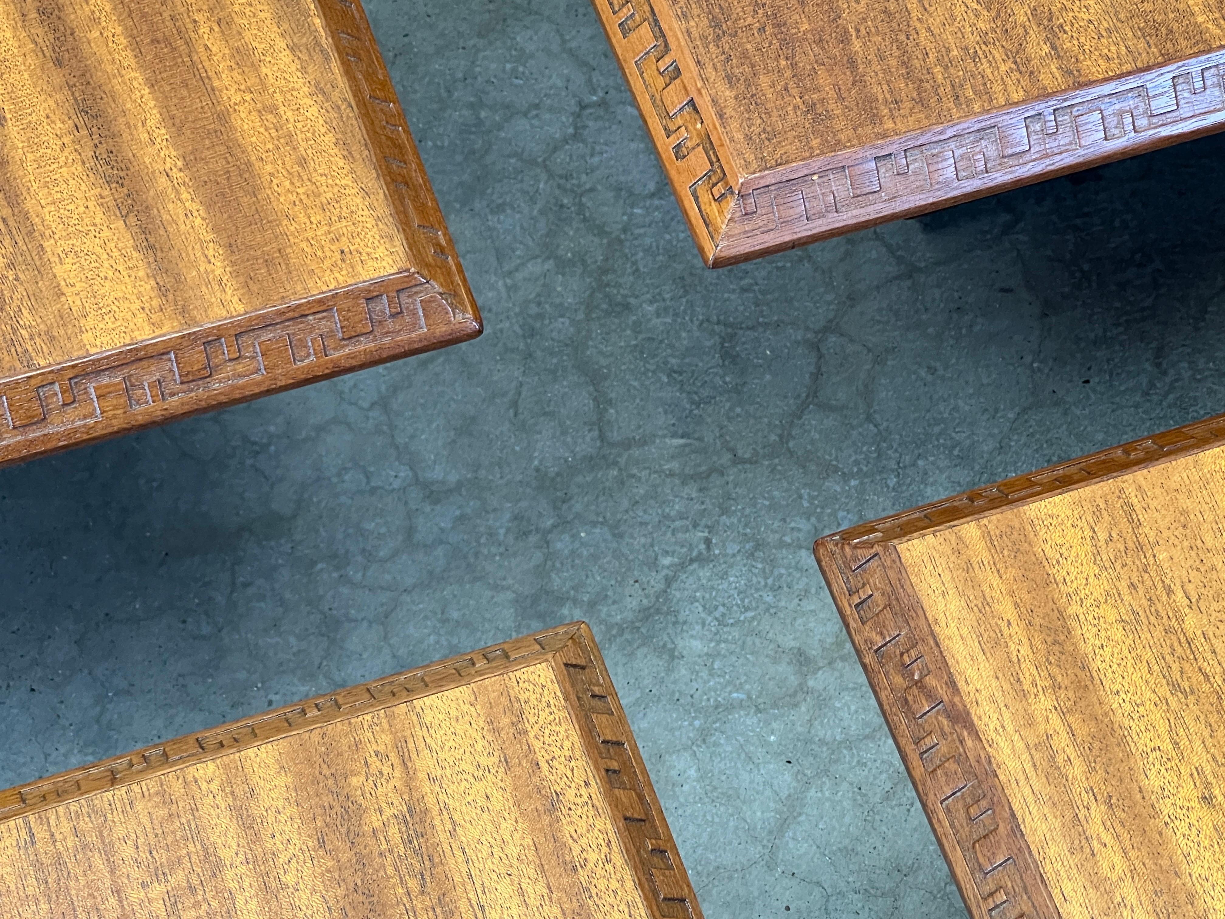 Juego de cuatro mesas de Frank Lloyd Wright para Henredon en venta 1