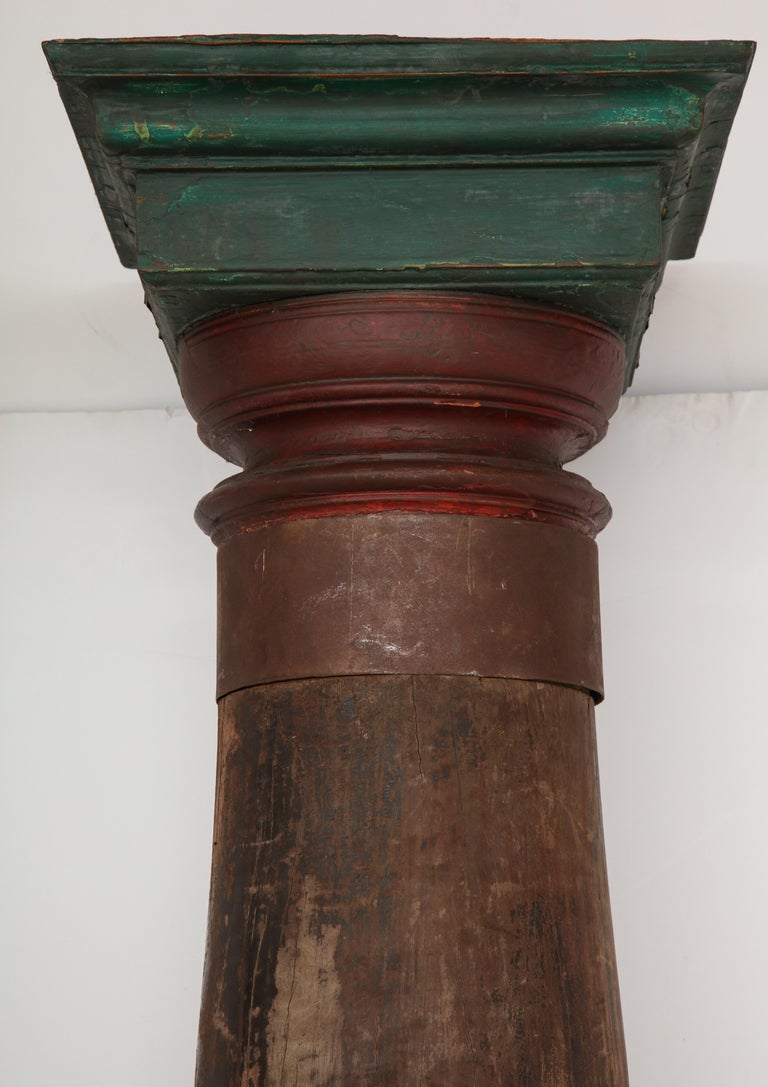 Set of Four Tall Carved Teak Pillars at 1stDibs