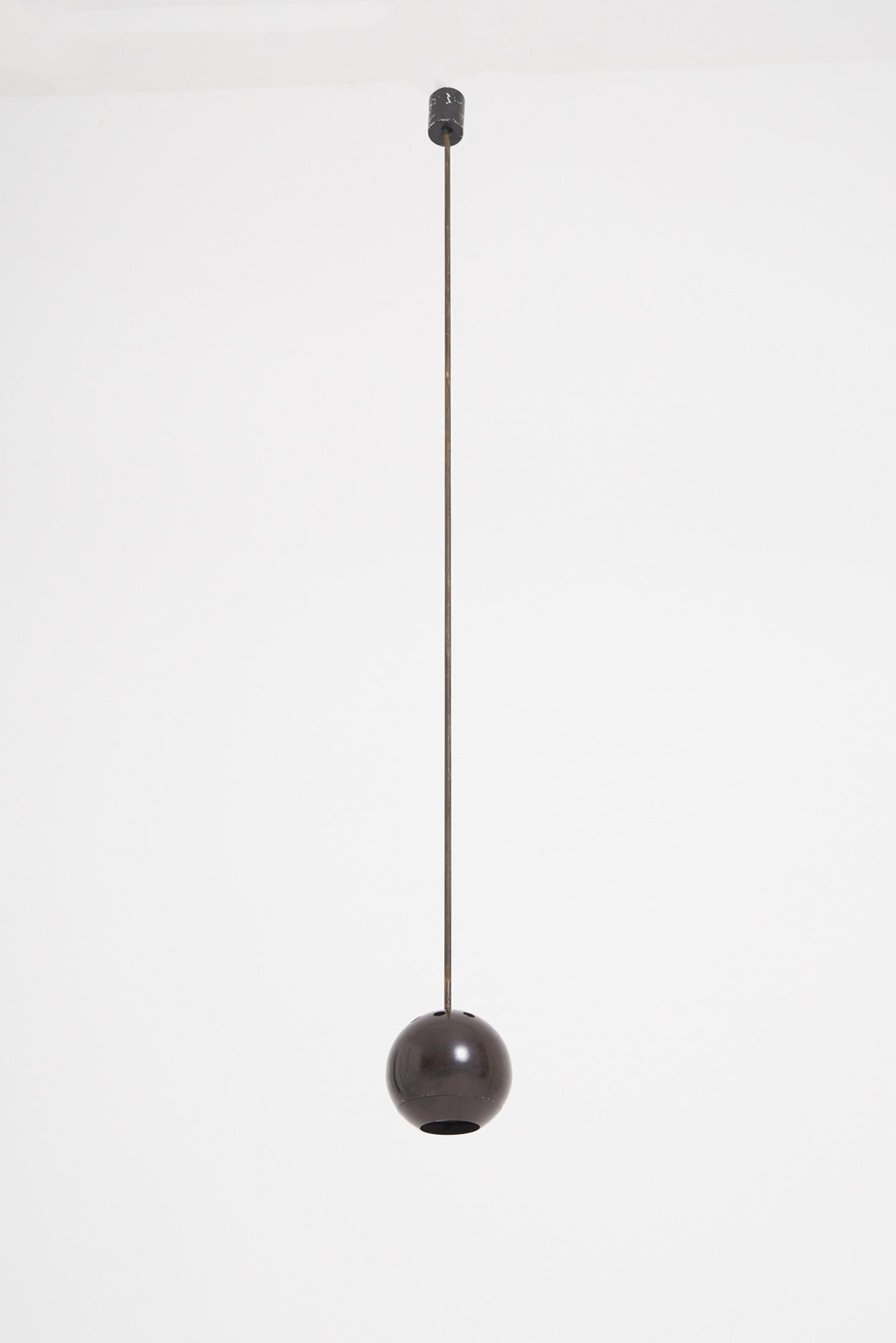 Mid-Century Modern Set of Four Tall Ceiling Lights For Sale