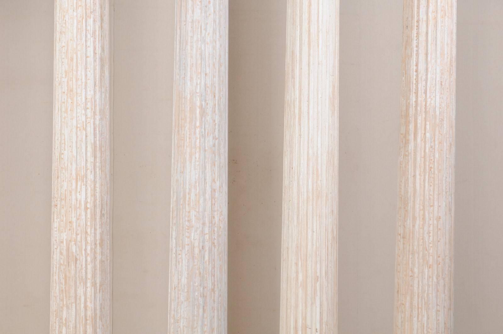 Classical Greek Set of Four 10.5 Ft. Tall Mid-20th Century Greek Doric Style Fluted Columns