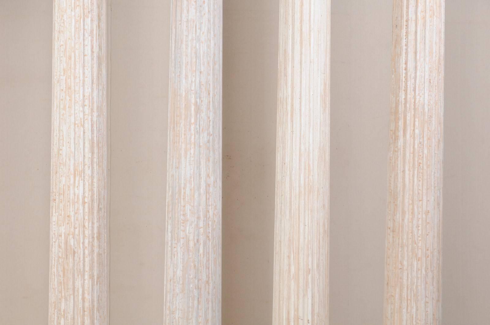 Classical Greek Set of Four 10.5 Ft. Tall Mid-20th Century Greek Doric Style Fluted Columns