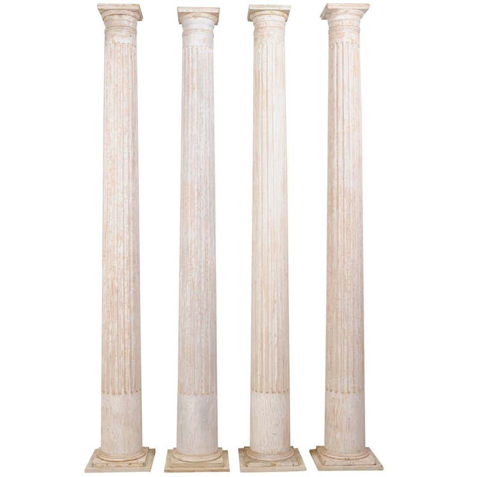 Pair of Tall Architectural Ionic-Order Columns at 1stDibs