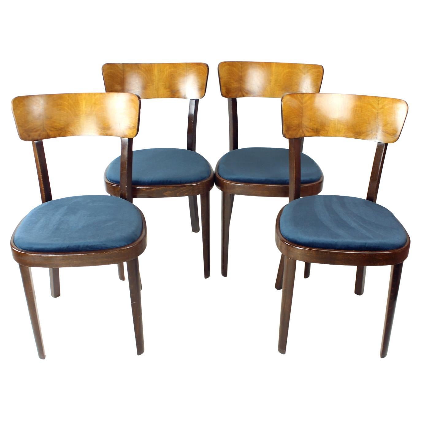 Set Of Four Tatra Dining Chairs, Czechoslovakia, 1950s For Sale