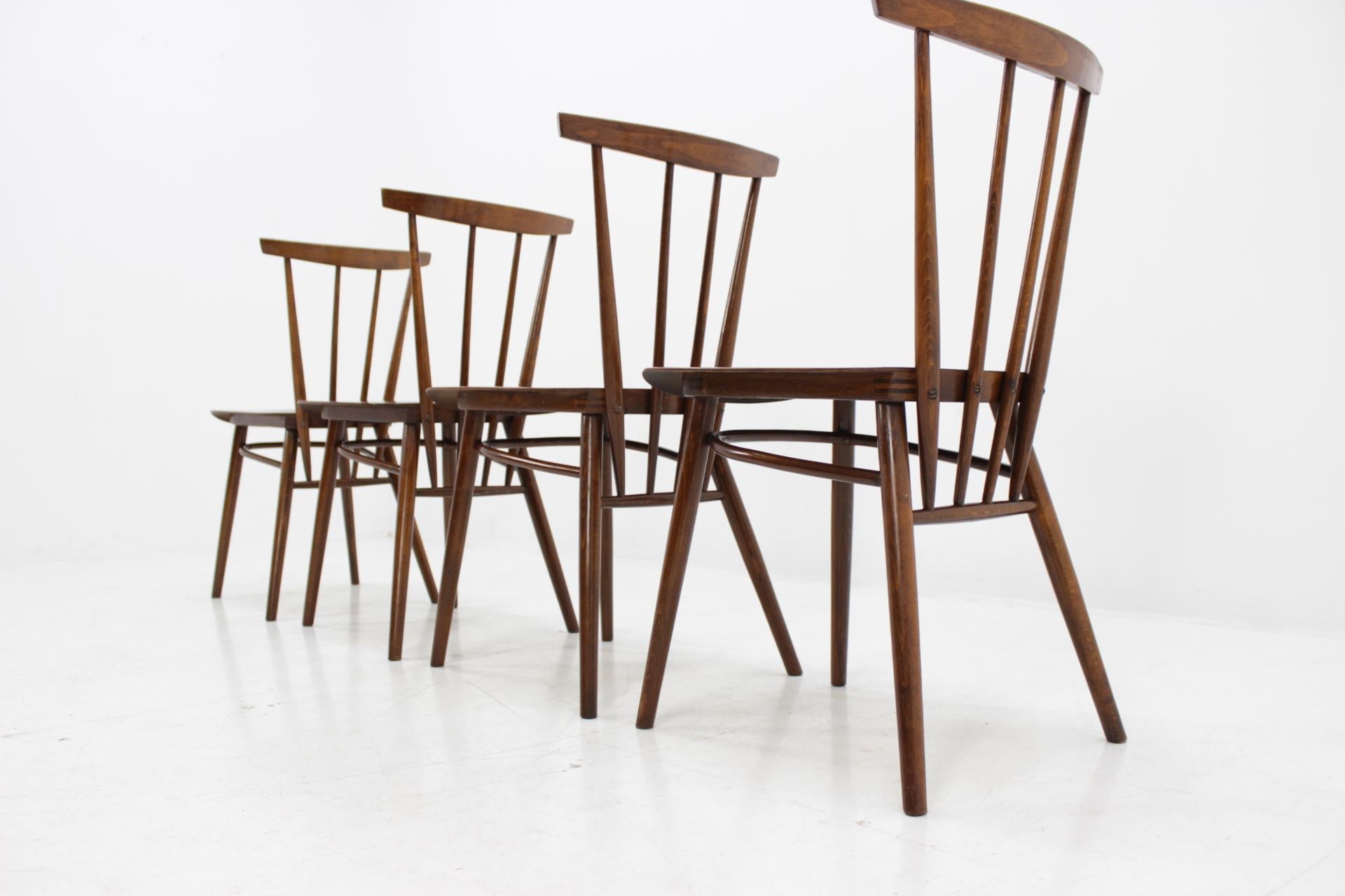 Mid-20th Century Set of Four Tatra Dining Chairs, Czechoslovakia, 1960 For Sale