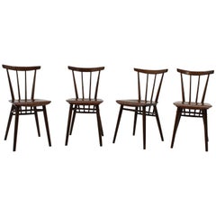 Set of Four Tatra Dining Chairs, Czechoslovakia, 1960