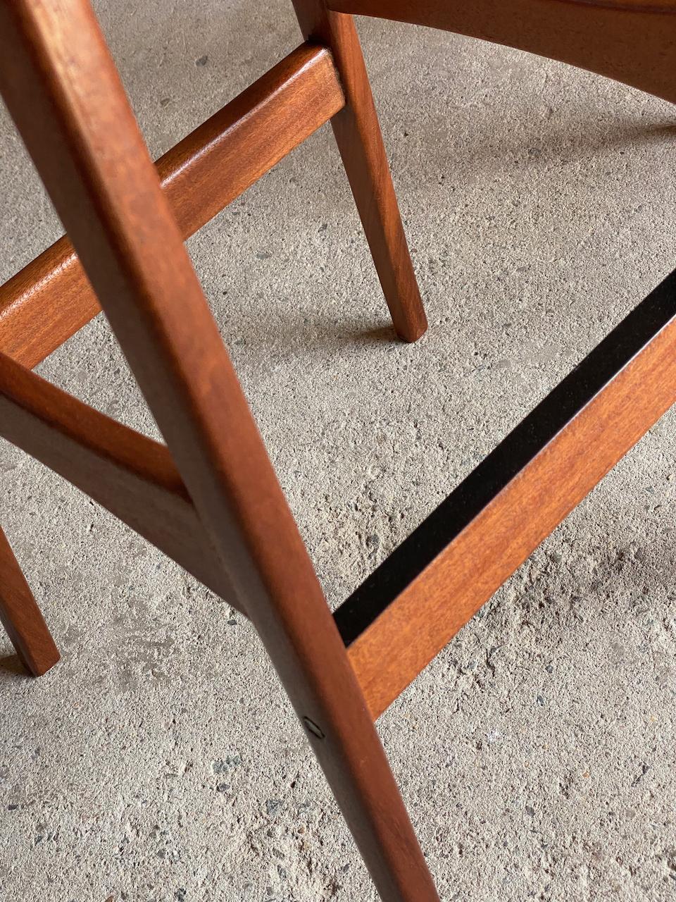 Set of Four Teak Barstools by Johannes Andersen circa 1960 14