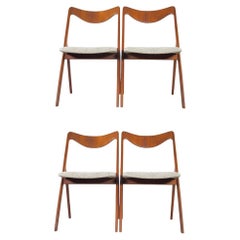 Set of Four Teak Chairs by Albin Johansson & Sons