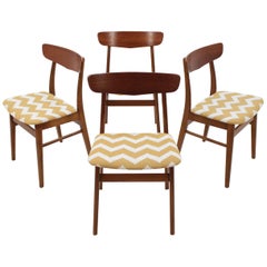 Set of Four Teak Chairs Denmark, 1960