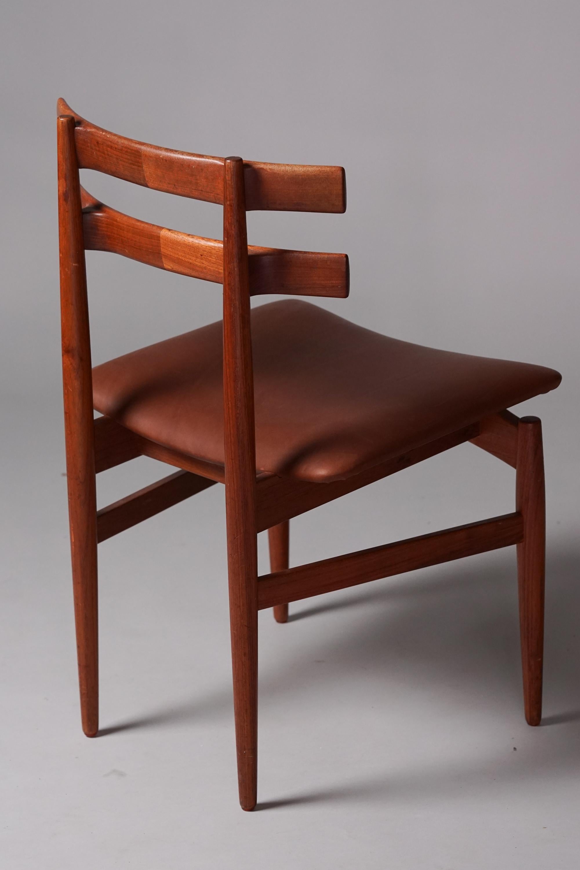 Set of Four Teak Chairs, Poul Hundevad, 1960s For Sale 3