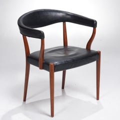 Set of Four Teak Curved Back Armchair Model B49 by Jacob Kjaer, Circa 1955