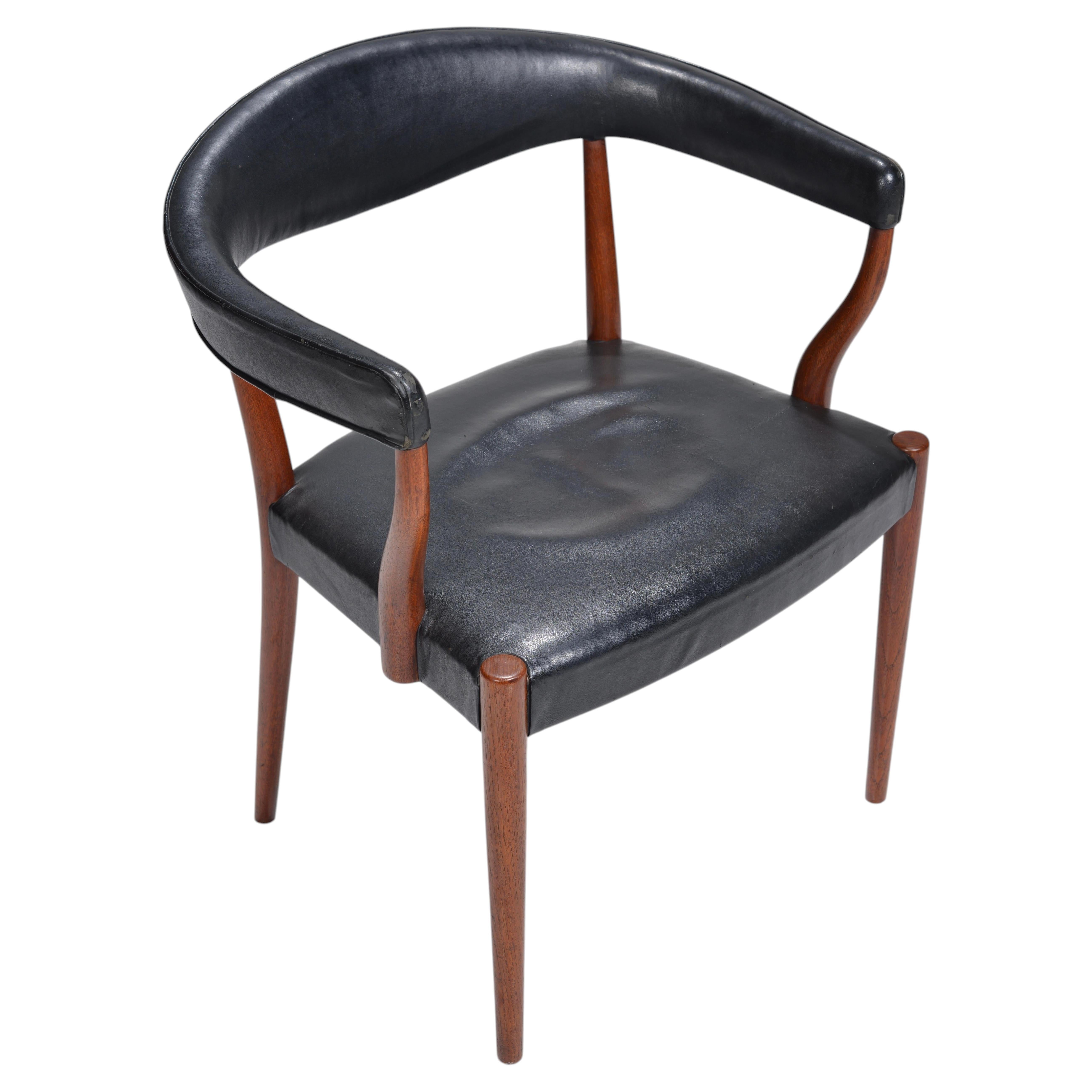 Teak Curved Back Armchair Model B49 by Jacob Kjaer, Circa 1955