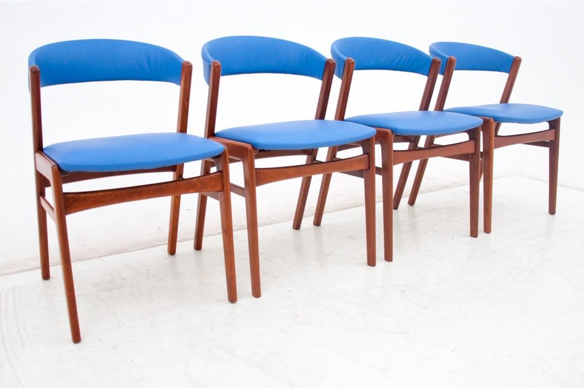 Scandinavian Modern Set of Four Teak Danish Dining Chairs, 1960s