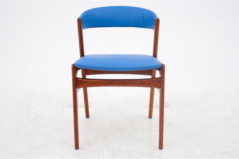 Set of Four Teak Danish Dining Chairs, 1960s In Good Condition For Sale In Chorzów, PL