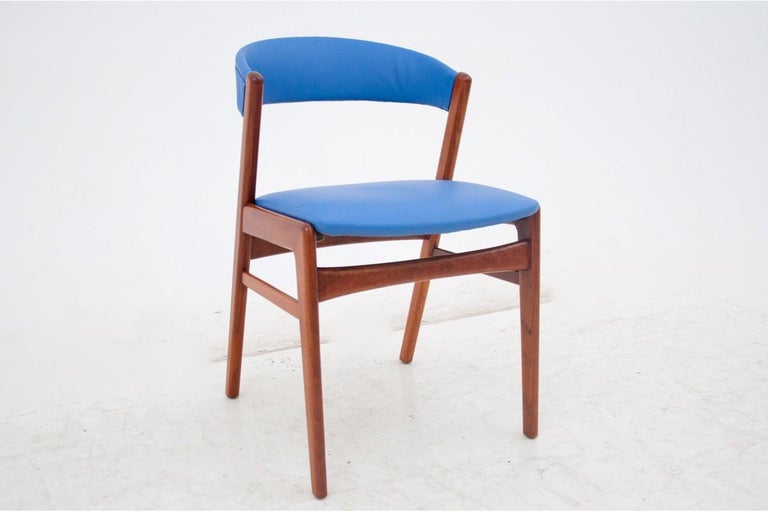 Set of Four Teak Danish Dining Chairs, 1960s For Sale 1