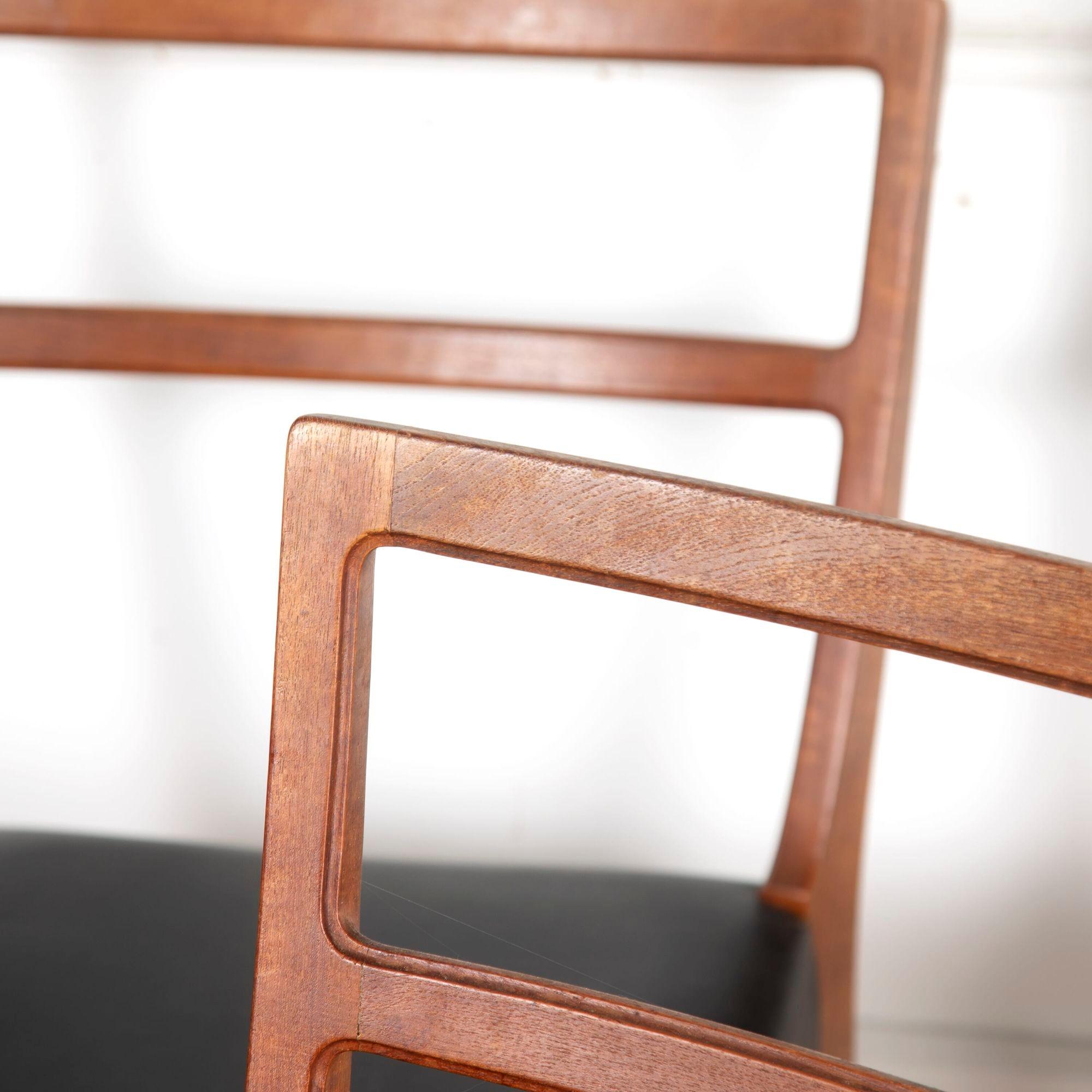 Danish Set of Four Teak Dining Chairs by Johannes Andersen