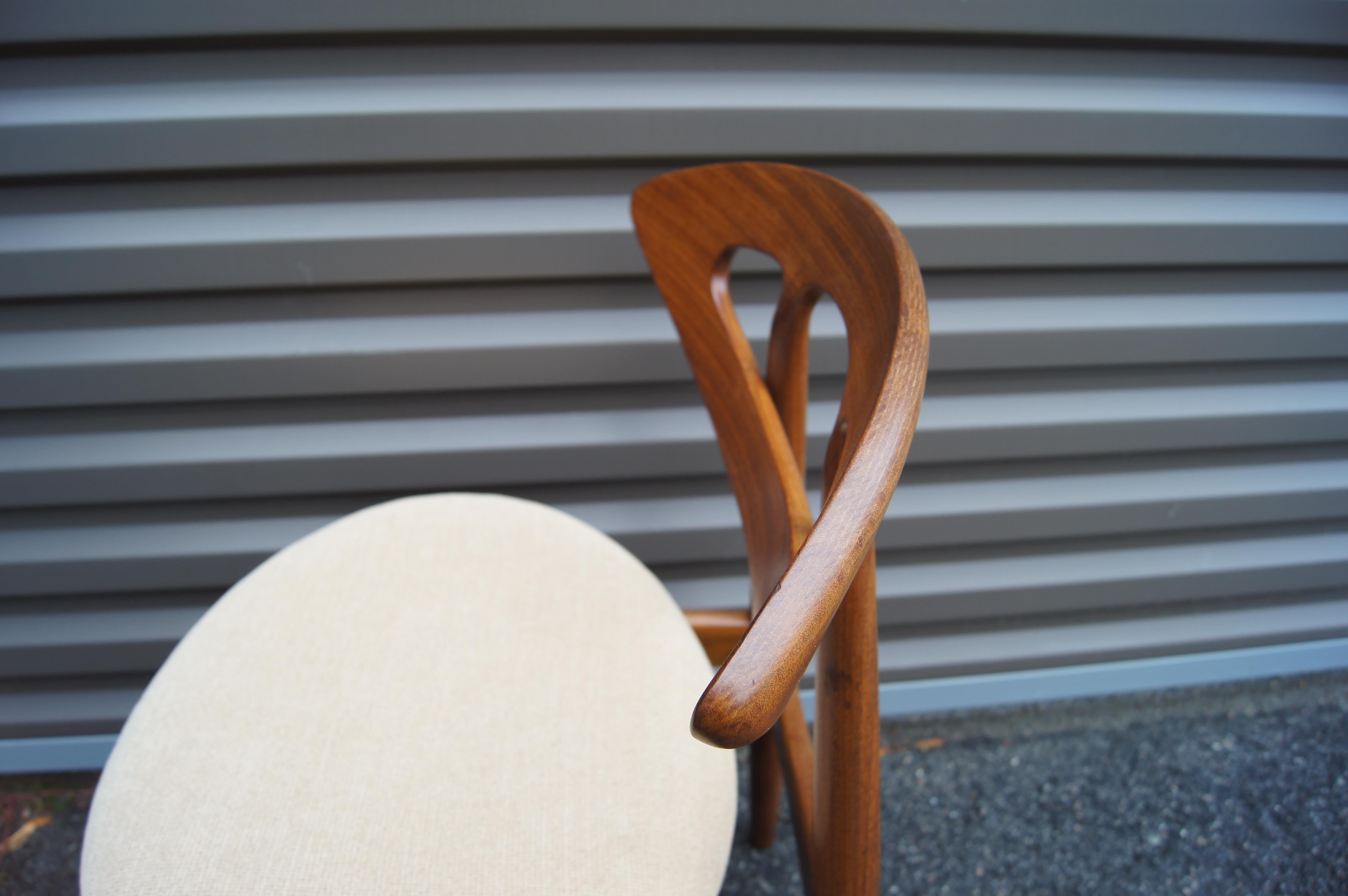 Scandinavian Modern Set of Four Teak Eye Chairs by Ejvind A. Johansson for Ivan Gern Møbelfabrik For Sale