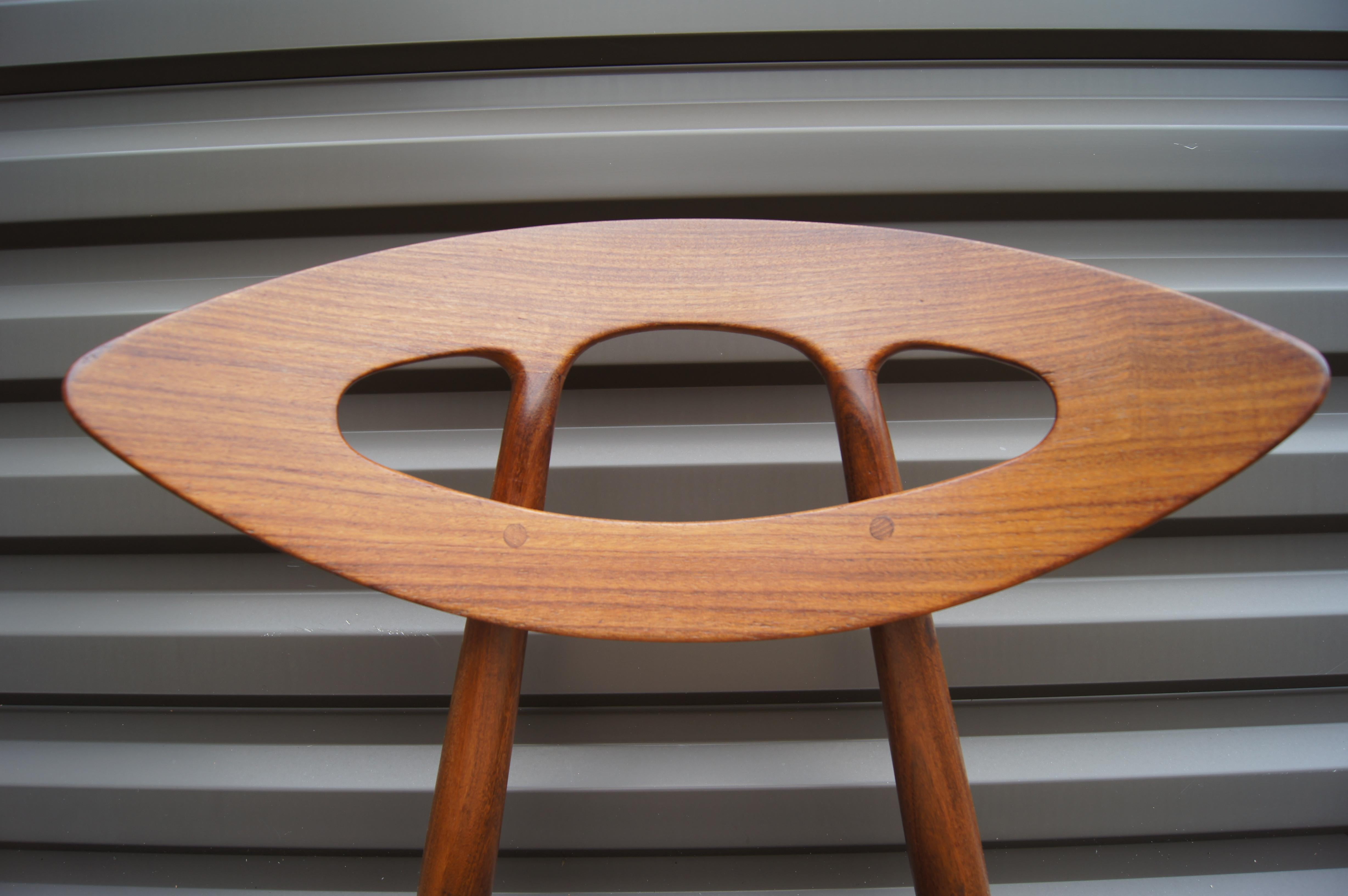 Set of Four Teak Eye Chairs by Ejvind A. Johansson for Ivan Gern Møbelfabrik In Good Condition For Sale In Dorchester, MA