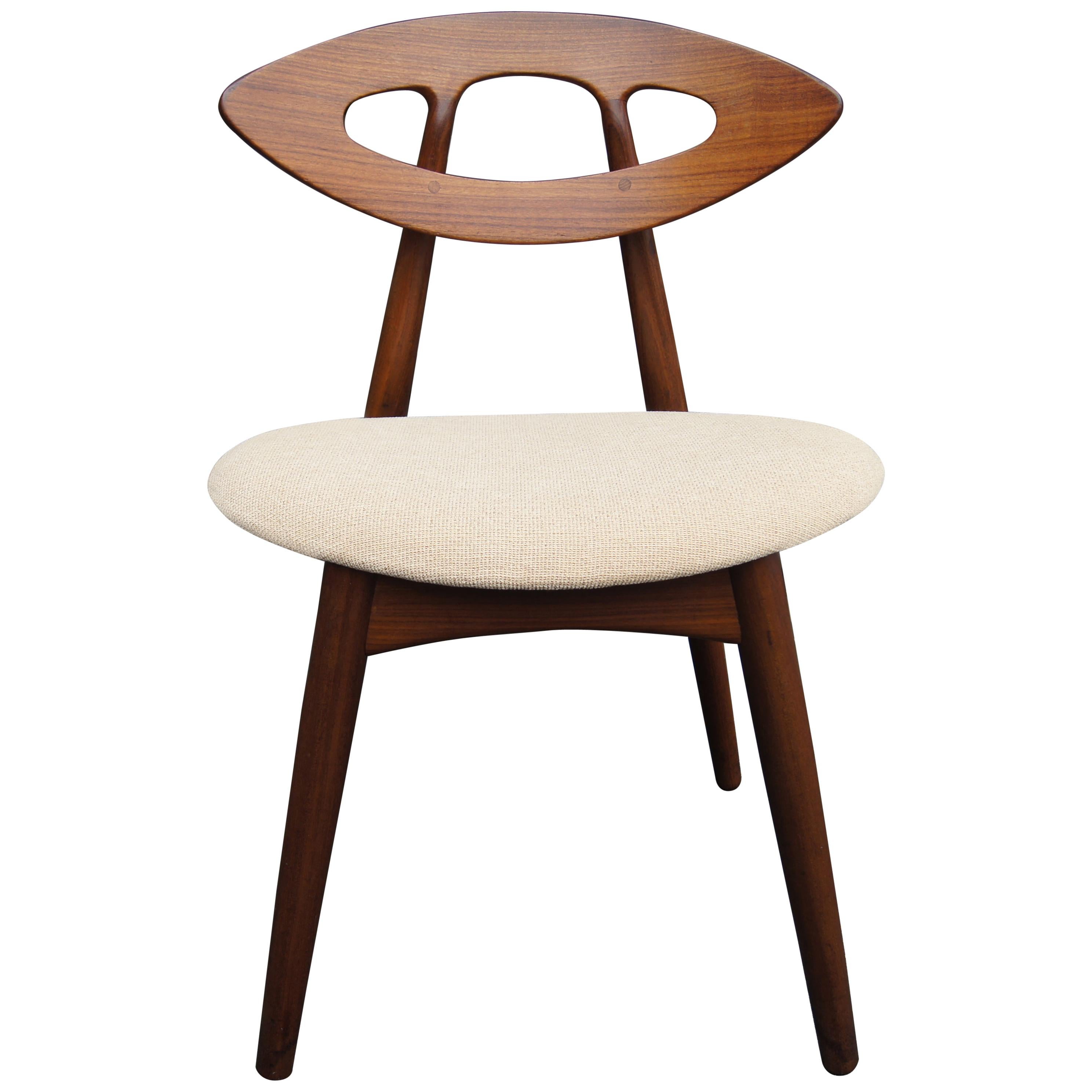 Set of Four Teak Eye Chairs by Ejvind A. Johansson for Ivan Gern Møbelfabrik For Sale